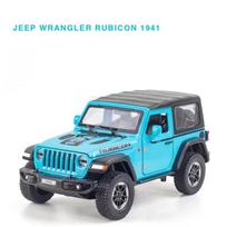 Nauja 1:20 Mastelio Jeep Wrangler Rubicon Lydinio Automobilio Modelis Die-cast Metalinis Žaislas Visureigis Automobilio Modelis Simuliacija Kolekcija Ornamentai Vaikų Dovanos mėlyna