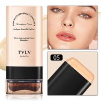 TVLV Eraser Foundation Stick with Brush: Brighten Skin Tone with Long-lasting Liquid Foundation and Concealer, 20g. 20g beige