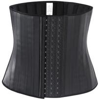 Matte guminis liemens treniruoklis: 25 plieninių kaulų sportinis formatorius moterims fitnesui. 5XL juoda