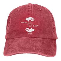 Pure Color Cowboy Hats Think Less Plus Women's Hat Sun Visor Baseball Caps ChatGPT Peaked Trucker Dad Hat Adjustable
