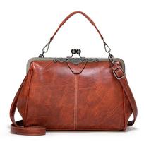 Pečių krepšiai Moteriški Retro rėmeliai Piniginės Merginoms Crossbody Messenger Bag Mažos rankinės telefonų vakarėliui Dirbtinės alyvos odos segtukas