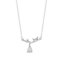 Bamboo Necklace Women's Festival High Water Drop Pendant Guochao Light Luxury Niche Design Mori Versatile Temperament Clavicle Chain white