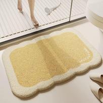 Cute Cartoon Bathtub Bathroom Mat, Highly Absorbent Quick-Dry Thick Polyester, Non-Slip PVC Backing, Machine-Washable 40*60CM