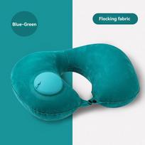 New Inflatable Pillow Travel Portable Neck Protection Pillow Press Inflatable U-shaped Pillow Travel Storage Neck Pillow blue