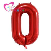 40 colių raudonas didelių numerių balionas 0-9 gimtadienio dekoracijos helio folija Mylar didelis numeris 3 red