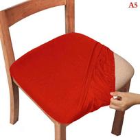 Dining Room Chair Cover Seat Covers Spandex 13solid Colors Removable Washable Elastic Cushion Covers For Home red