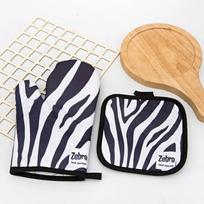 Mikrobangų pirštinės Virtuvinės pirštinės Izoliacija Leopardo rašto Pagalvėlė Maisto gaminimas Kepimas Kepsninė Orkaitės puodkėlės Orkaitės pirštinės Pagalvėlė Zebra