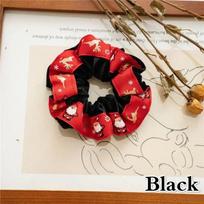 Christmas Style Elastic Hair Rope Ponytail Styling Tool Holiday Fashion Girl Hairs Accessories Personalized and Exquisite Gifts 2 black