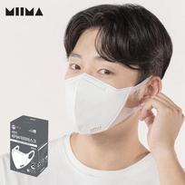 MIMA apsauginė kaukė didelis dydis 30 vienetų (KF94) baltas/juodas, pasirinkite 1 Large White 30 Piece KF94