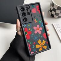 Flower Silicone Case For Samsung S25 Ultra A55 A54 A16 A15 A53 A35 A34 A33 A25 A14 A13 A06 A05 A05s S24 FE S23 Plus S22  Cover Samsung A15 4G 5G gray