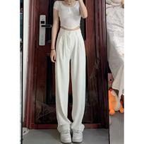 Wide-leg Casual Pants Women's Summer New Narrow Version High-waisted Drape Suit Pants S balta