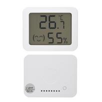 Temperatūros ir drėgmės jutiklis išmaniajam namui su LCD ekranu. Veikia su Alexa, Google APP, Smart Life, Tuya. Išmaniojo namo reikmenys