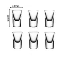 Golden Edged Small Wine Glass Luxury Vodka Glass Thick Bottom Baijiu Cup Transparent Drinkware Whiskey Glass Drinking Glasses 6pcs