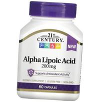 Alpha Lipoic Acid, Alpha Lipoic Acid 200, 21st Century 60 caps (70440003) 60caps