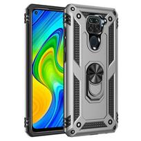 Protective Case for Redmi Note 9 (6.53 ) - E.F.CONNECTION - Support Ring - Silver