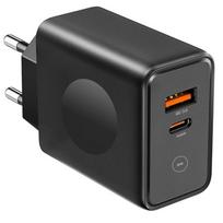 30W 2-Port Wall Charger for Google Pixel 7 - 7 Pro - 6 - 6 Pro - 6A - Black
