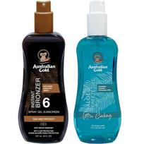 Australian Gold spray gel with bronzer SPF6 + Aloe Freeze Gel