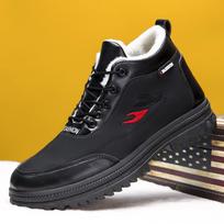 Vyriški Batai Žieminiai Batai Vyrams Platforminiai Plisuoti Vyriški Sniego Batai Aukštakulniai Vyriški Laisvalaikio Sportbačiai Patogūs Ankle Boots 39 juoda
