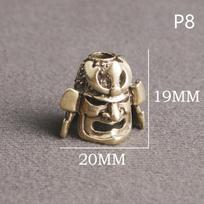 1 vnt. vintažinis samurajaus šalmo peilio karoliukas, pintas paracordo pakabukas, lauko EDC skėčio virvė, žalvariniai pasidaryk pats aksesuarai 19*20mm