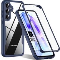 Case - for Samsung Galaxy A55 5G - Full Protection - Soft TPU - Hard PC - Navy Blue mėlyna