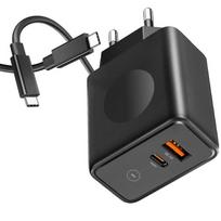30W Mains Charger - e.F.Connection - 2 Ports - USB-C - 1M Cable - Fast Charging