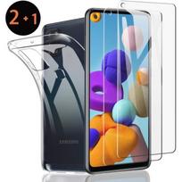 Screen Protector - LittleMonkey - Samsung Galaxy A21S - Tempered Glass - Anti-scratch - Anti-oil