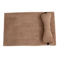 2024 New Cat Nest Kennel Pet Mat Dog Mat Pineapple Grid Winter Warm Pet Mat Dog Bed Comfortable Pet Nest Mat S chaki