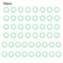 50/100Pcs Fluorescent Circle Canopy Tent Nail Luminous Ring O-shaped Reflective Light Warning Outdoor Camping Hiking Accessories