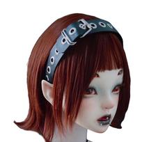 Pankroko kniedžių galvos juosta PU dygliuotas plaukų lankelis gotiški roko galvos apdangalai Cosplay unisex roko dygliuotas galvos apdangalo aksesuaras D