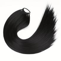 MISS WIG Synthetic Long Ponytail Extensions Braided Pony Tail Hairpiece Rubber Band Hair For Women Daily Wear 65cm