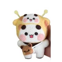 Bubu Dudu Wool Needle Felting Kit Non-finished Dolls DIY Felting Set Yier Panda Bear Handmade DIY Gift Animal Felt Crafts 10cm
