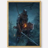 Game D-Dark Souls 3 2 Poster HD art sticky wall waterproof home living room bedroom bar aesthetic decoration 21cm×30cm NoFrame gray