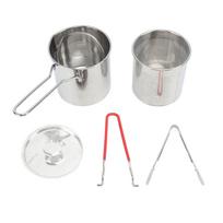 Small Deep Fryer Pot Stainless Steel Olecranon Type Diversion Japanese Style Oil Saving Small Port 4 Piece Set