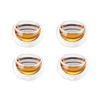 4/6 vnt. 50 ml stikliukai, arbatos puodeliai, dvigubų sienelių stiklinės, arbatos puodeliai, išskirtiniai Kung Fu gėrimų indai, namų dekoras, espresso arbatos rinkinys, arbatos puodelis 50ml