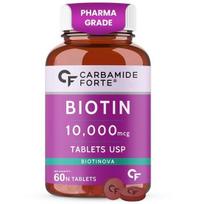 Carbamide Forte High Potency Biotin Tablets 10000mcg For Hair Growth 60 Veg Tablets