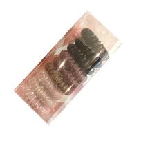 Elastic Coil Hair Ties Phone Cord Shaped Comfortable Wear Spiral Hair Ties for GirlsGradient Black gradiento juoda spalva