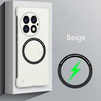 Berėmelis Magnetinis Plonas Dėklas Magsafe Skirtas OnePlus 13 One Plus 13 OnePlus13 5G Belaidis Įkrovimas Kietas Galinis Dangtelis smėlis