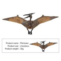 Anglų detalės Pasaulio dinozaurų figūrėlės modelis žaislas PVC kietas Pterodaktilas Pterodaktilo lėlė brown