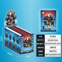 Leyi 87006 Blind Bag Special Police Wolf Squad Building Block Police Figurine Assembly Military Toy Blind Box Car