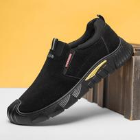New men's shoes autumn labor insurance shoes low-top one-pedal thick-soled non-slip work shoes tooling trendy shoes fashion casual shoes 39 juoda