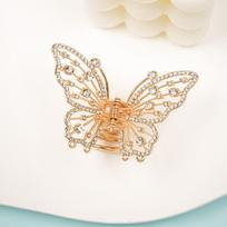 Butterfly Clasp Hairdressing Back Spoon Coil Hairdressing Elegant and Elegant Style Pearl Water Diamond Advanced Sense Clip
