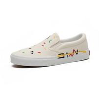 Jiaben summer graffiti one-pedal canvas shoes women's little white shoes versatile women's board shoes 35 balta