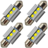 4 vnt. C5W 36mm LED lemputė SV8.5 12-24V CANBUS 320lm balta galinga