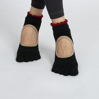 Women's Spring and Summer Sports Fitness Pilates Yoga Non Slip Five Finger Socks 1 pair juoda