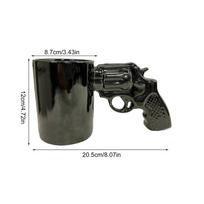 Cool Coffee Cups Creative Ceramic Water Drinking Mug Comfortable Grip Novelty Coffee Mug for Hot Coffee Wine Whiskey Ice Cream M juoda