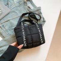 Fashion trendy new cotton bag Thai niche shoulder bag alphabet portable tote bag trendy women's bag fashion juoda