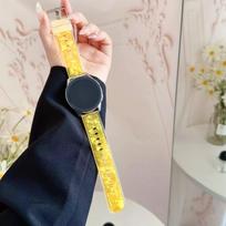 Universal 20/22mm For Garmin Vivoactive 3/4 Venu 2/2S 245 645 Huawei Gt3gt2 42mm/46mm Transparent And Colorful Silicone Strap Universal 20mm width geltona