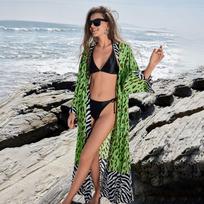 Beach Skirt for Women Casual Leopard Print Pullover Bikini Swimsuit Women's Dress one size