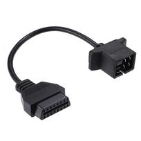 6 kontaktų OBD į 16 kontaktų OBD2 variklio patikros adapterio kabelis klaidų skaitytuvas Chrysler, Jeep, Dodge black