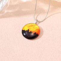 temu necklace planet aurora dreamtime gem necklace sun